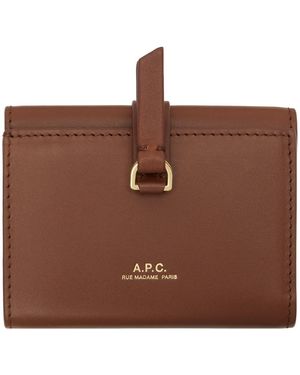 A.P.C. ブラウン Noa 三つ折り財布