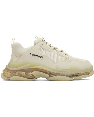 Balenciaga オフホワイト Triple S スニーカー - ブラック