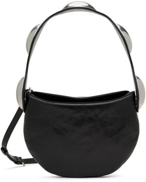 Alexander Wang Black Dome Crackle Leather Multi Carry Bag