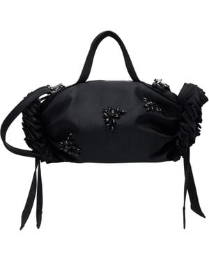 Simone Rocha Turbo Mini Double Ribbon Rosette Bag - Black
