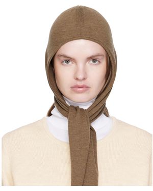 Lemaire Fine Wool Head Scarf Hood - Natural