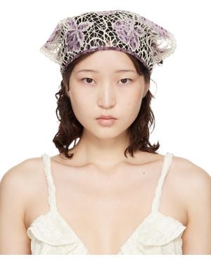 Anna Sui Off- Medallion Floral Lace Headscarf - Natural