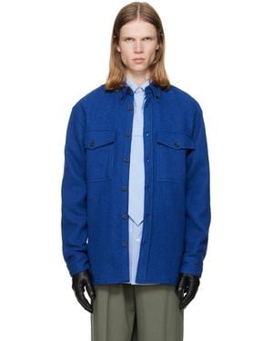 Dries Van Noten Wool Overshirt - Blue