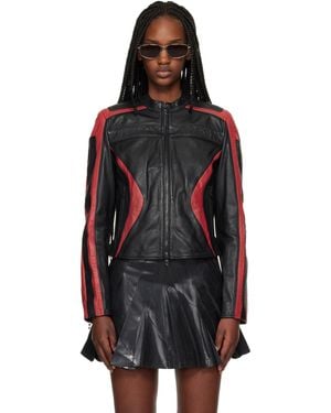 DIESEL L-Ovable Leather Jacket - Black