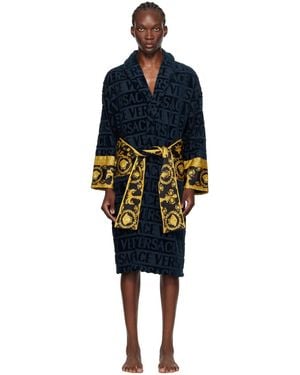 Versace 'I Heart Baroque' Robe - Black