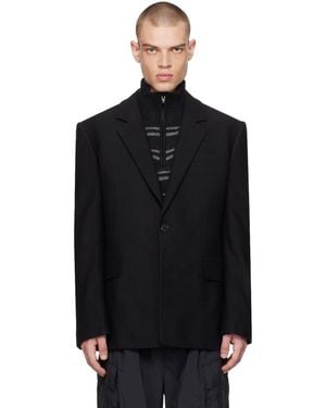 Juun.J Single-Breasted Blazer - Black