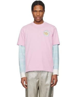 CASABLANCA パープル 'The Four Elements' Tシャツ - ピンク
