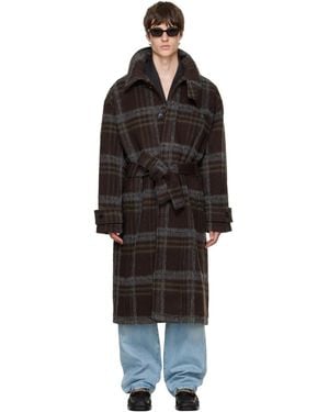 Bluemarble Wrap Collar Over Coat - Black