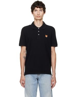 Maison Kitsuné Fox Head Regular Polo - Black