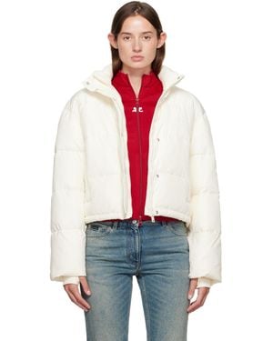 Courreges Off- Cropped Puffer Jacket - Red