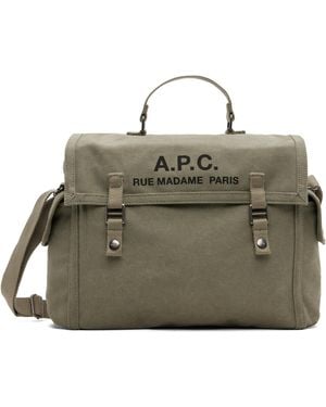 A.P.C. Khaki Recuperation Satchel - Green