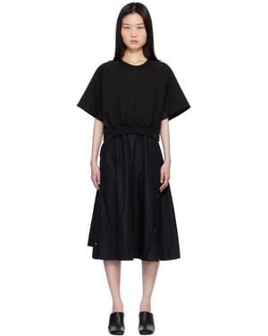 3.1 Phillip Lim ブラック パフスリーブ ポプリン フレア
