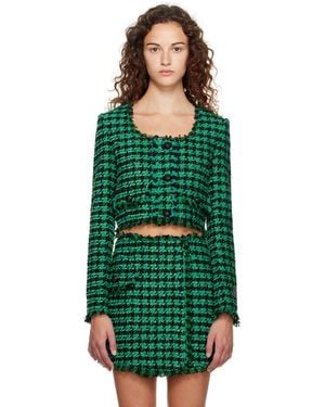 MSGM Green Check Jacket