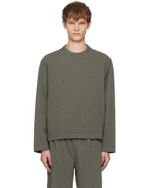 Craig Green Khaki Embroidered Linestitch Smock T-Shirt - Black