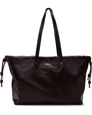 Isabel Marant Burgundy Silven E/W Tote - Black