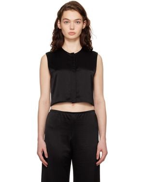 Leset Barb Crewneck Vest - Black