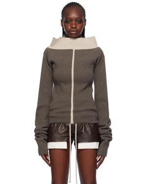 Rick Owens グレー カウルネック セーター - ブラック