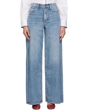Rag & Bone ブルー Sofie フェザーウェイト ウルトラ ワイドレッグジーンズ