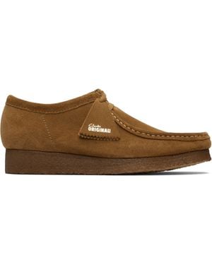 Clarks Tan Wallabee Derbys - Black