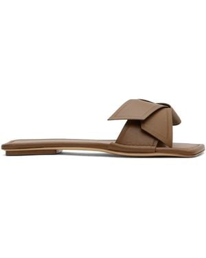 Acne Studios ブラウン レザー Musubi サンダル - ブラック