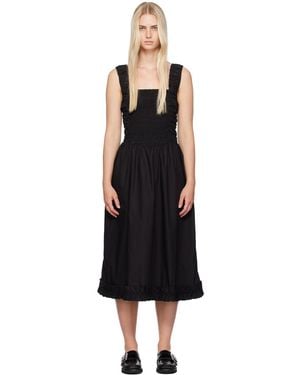 【関税込み】GANNI ブラック スモッキング ミディアムワンピース Ganni スモッキング ミディアムワンピース ブラック | Lyst