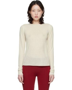 Skims Off- Featherweight Cashmere Long Sleeve T-Shirt - Red