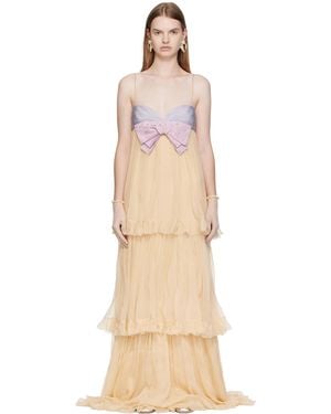 Valentino Silk Maxi Dress - Natural