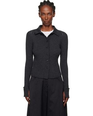 mfpen Knitted Rib Cardigan - Black