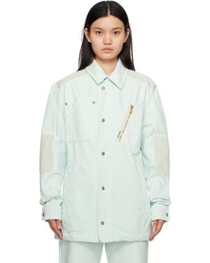 Objects IV Life Zip Pocket Denim Shirt - White