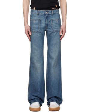【関税込み】Coperni ブルー ストレートレッグ ジーンズ メンズ Coperni ストレートジーンズ | オンラインセールは最大60