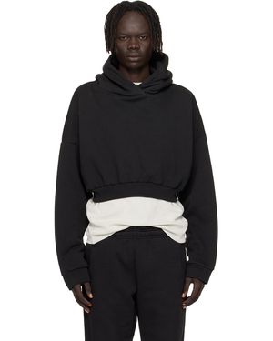 Entire studios Cropped Heavy Hoodie - Black