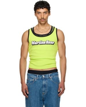 Martine Rose Ssense Exclusive Folded Tank Top - Yellow
