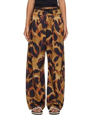 Collina Strada Tan Lace Catchfly Trousers - Brown