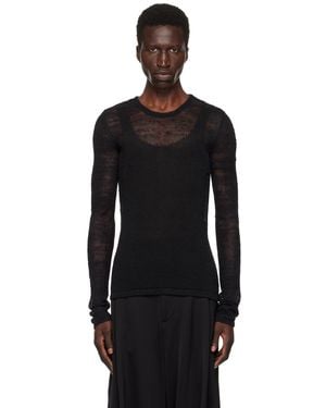 Ann Demeulemeester Marten Ghost Jumper - Black