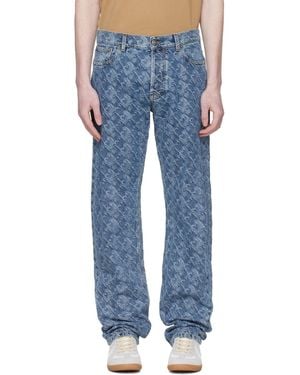 Lanvin Lunar Year Jacquard Jeans - Blue
