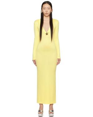 Area Yellow Star Stud Maxi Dress - Orange