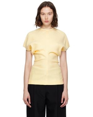 TOTEME ベージュ スラウチ ウエスト バスケットウィーブ トップス - ブラック