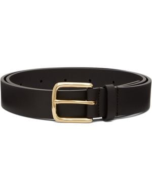 Ssstein Pinned Buckle Classic Leather Belt - Black