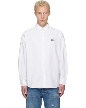 Aape By A Bathing Ape 'Aapenow' Moonface Logo Long Sleeve Shirt - White