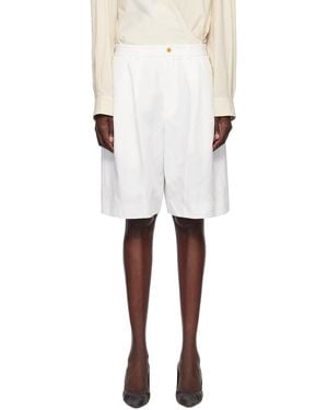 COMME DES GARÇON BLACK Polyester Twill Shorts - White