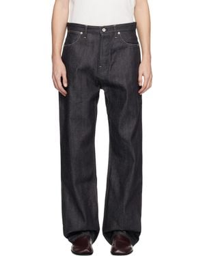 Jil Sander Jean Décontracté Bleu Marine - Noir