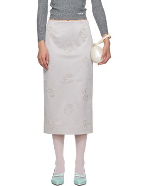 ShuShu/Tong Straight Fitted Midi Skirt - Black
