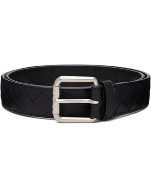Bottega Veneta Intrecciato Belt - Black