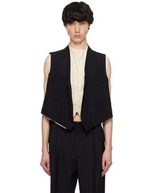 Maison Margiela ブラック ローエッジ ベスト