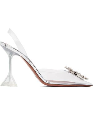 AMINA MUADDI Begum Glass Slingback Heels - Black