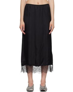 Anine Bing Shelby Midi Skirt - Black