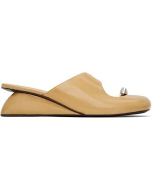 Tory Burch Pierced Wedge Mules - Black