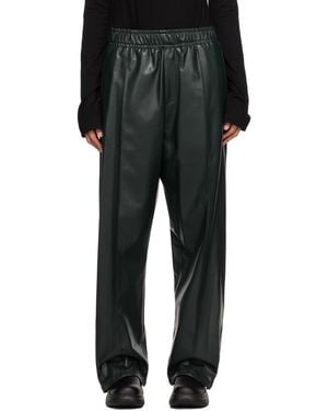 WOOYOUNGMI Pantalon de détente vert à fentes - Noir