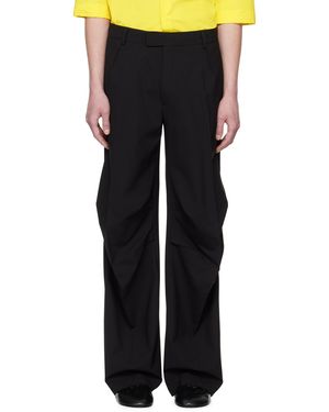 ALAINPAUL Knee Tailored Trousers - Black