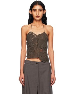 Cordera Hand-Crochet Top - Black